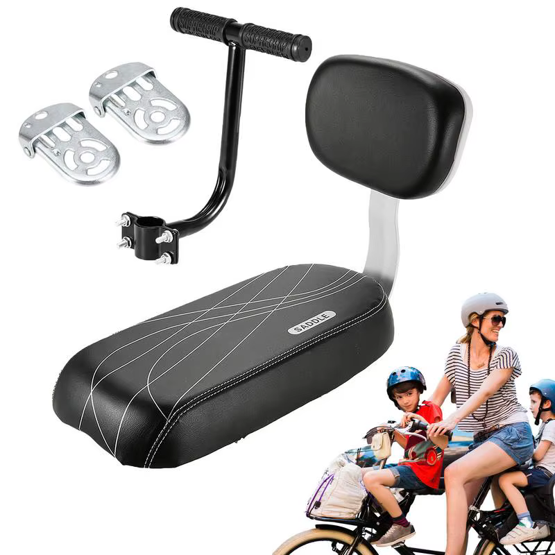 Siège arrière de vélo en cuir PU résistant à l'eau