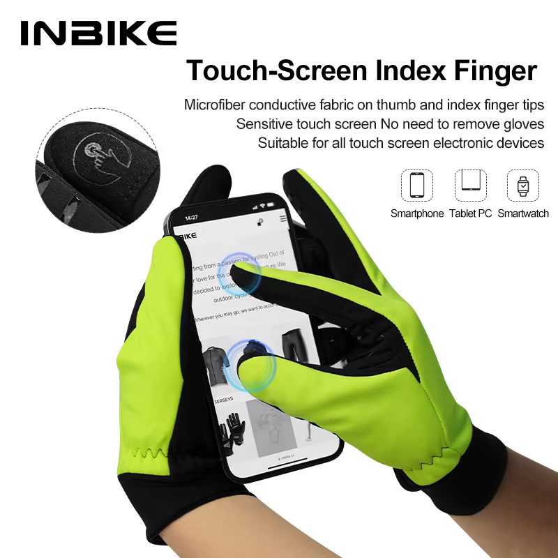 INBIKE hiver gants de cyclisme pour hommes femmes chaud polaire gant de vélo pour l'équitation