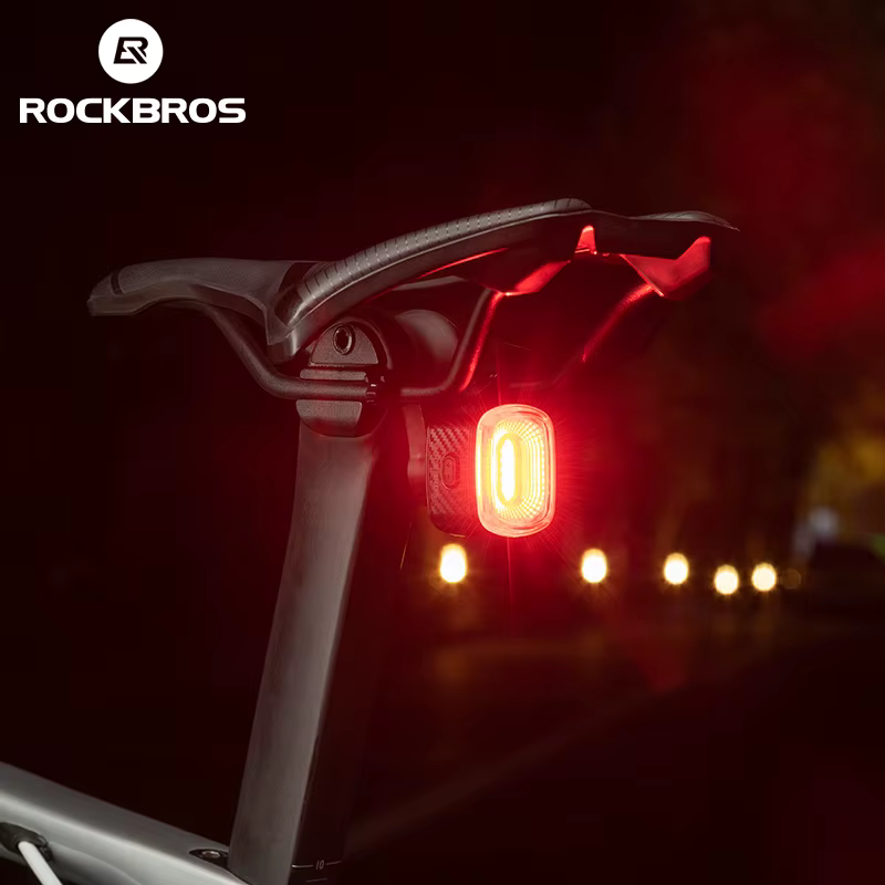 ROCKBROS feu stop de vélo intelligent IPx6 feu arrière type-c feu