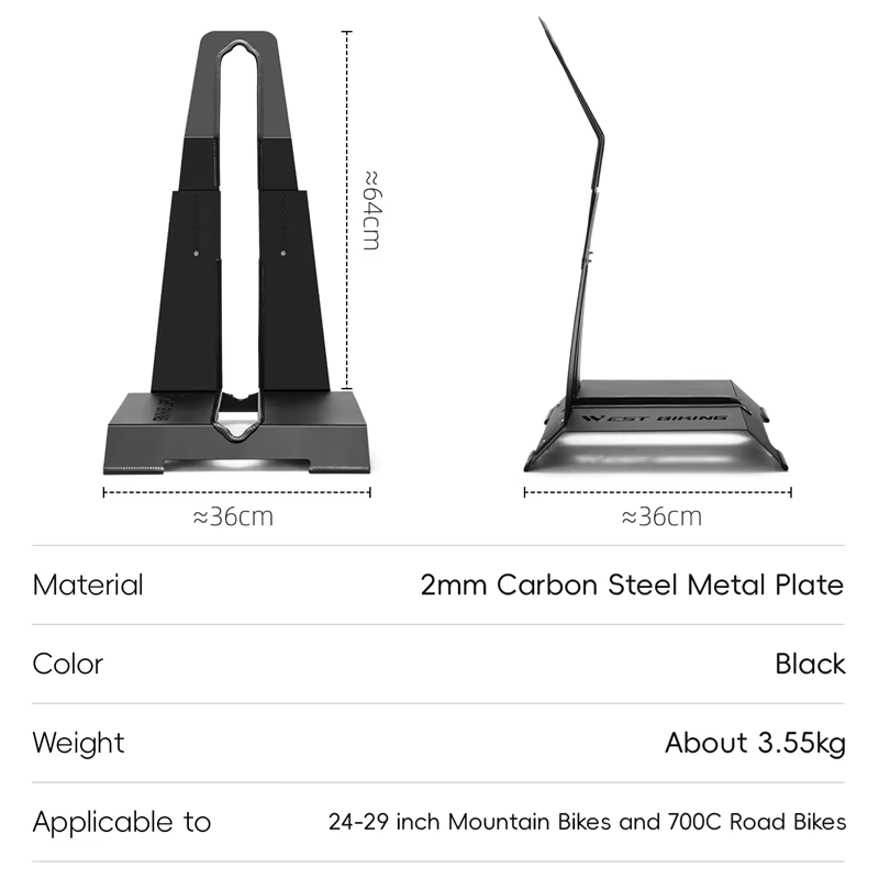WEST BIKING – supports de stationnement pour vélo de route 24-29 pouces