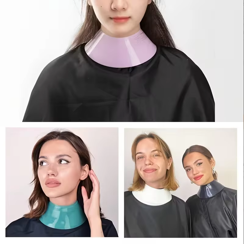 Cape de coiffure réglable en Silicone pour coloration et traitements chimiques, protecteur de cou professionnel réutilisable pour Salon