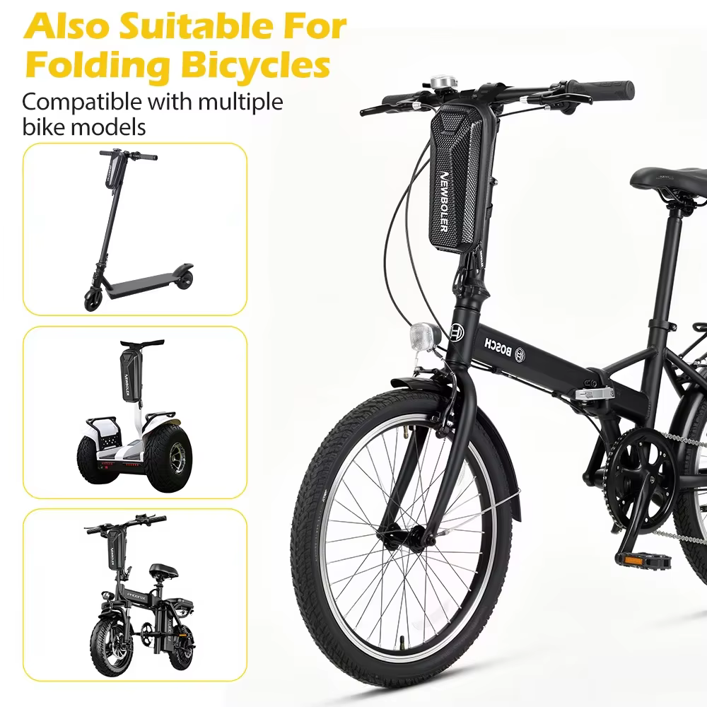 NEWBOLER 0.7L Scooter électrique avant sac étanche Velcro sangle libération EVA