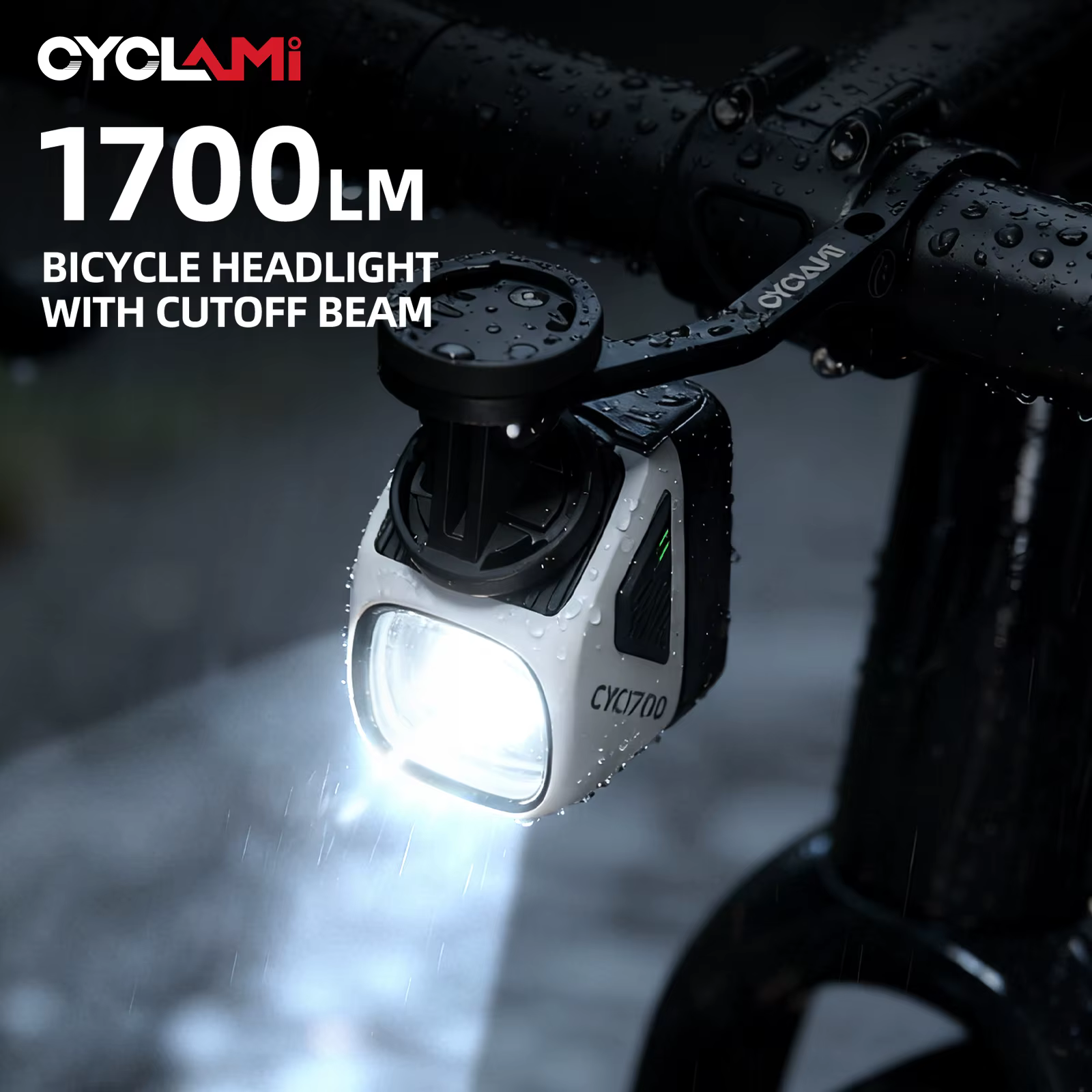 CYCLAMI CYC1700 Phare de vélo suspendu sans fil à télécommande