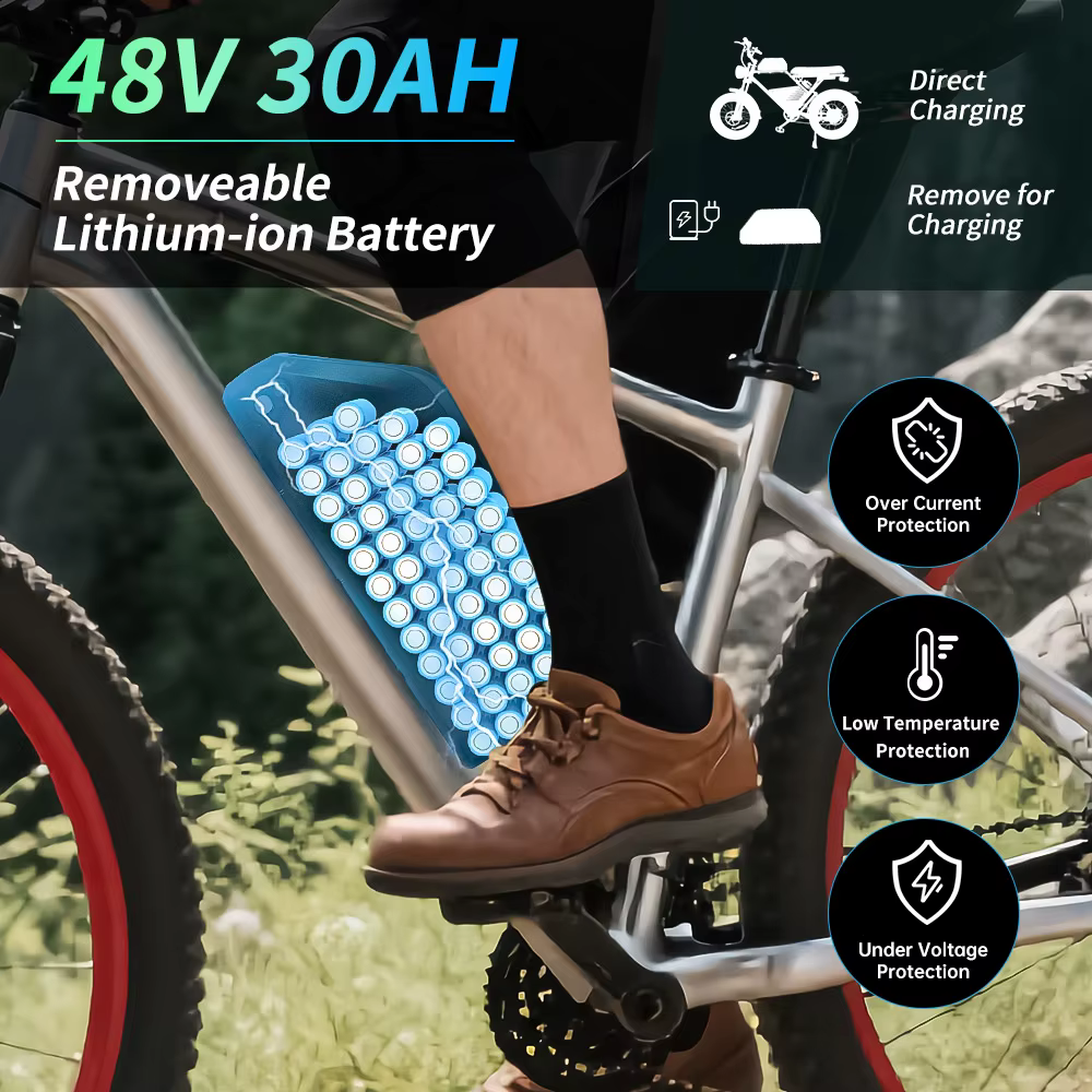 48V 30AH batterie de vélo électrique 21700 cellules 60V 52V 48V vélos tube inférieur Polly L-G 72V 15AH Scooter e-bike