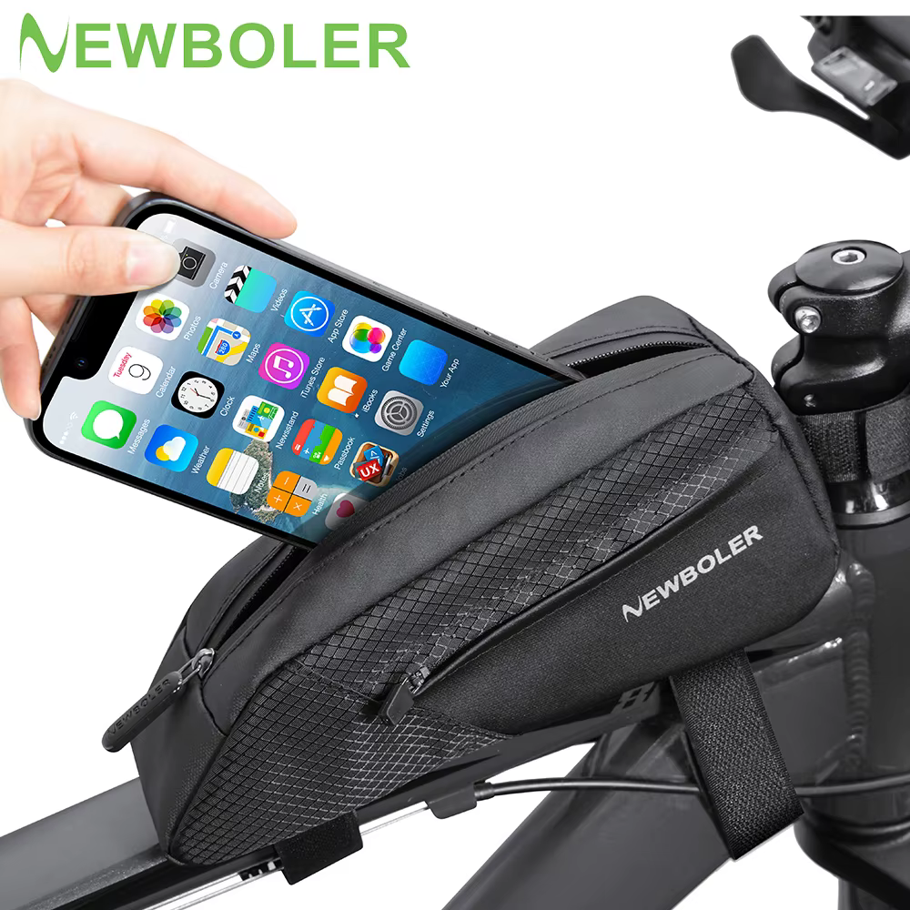 NEWBOLER sac de vélo 1.2L cadre Portable Tube avant sac de cyclisme vtt route