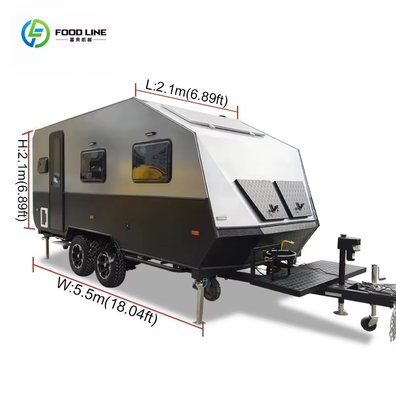 Camping-car de voyage tout-terrain personnalisé 550x218x210cm Remorque Maison mobile Camping-car à vendre pour l'aventure Caravane Camping