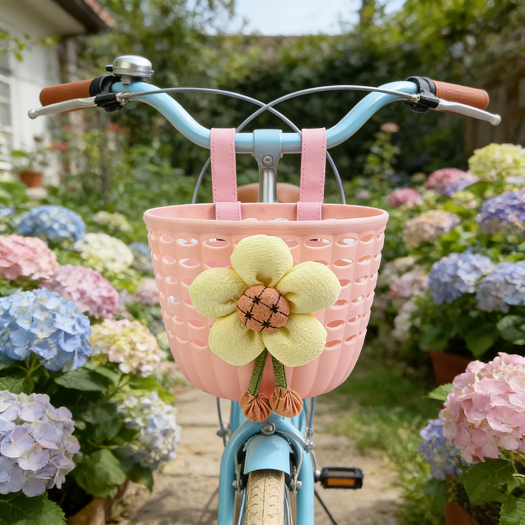 1 panier avant pour vélo avec sangles de fixation