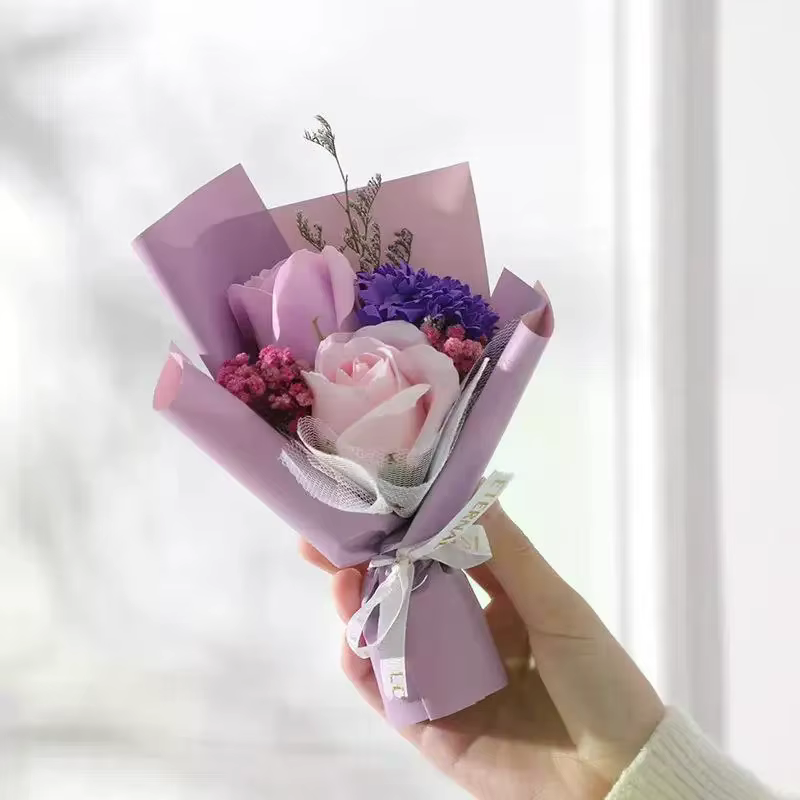 Décoration de cadeau pour la Saint-Valentin, bouquet de roses artificielles, fleurs artificielles pour cadeau de petite amie, décoration pour la fête des mères