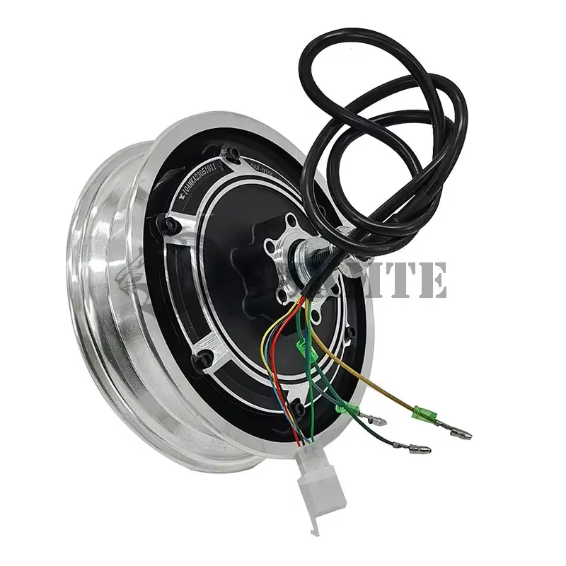 Moteur de moyeu de trottinette électrique 10'' 48V 500W sans balais avec frein à disque