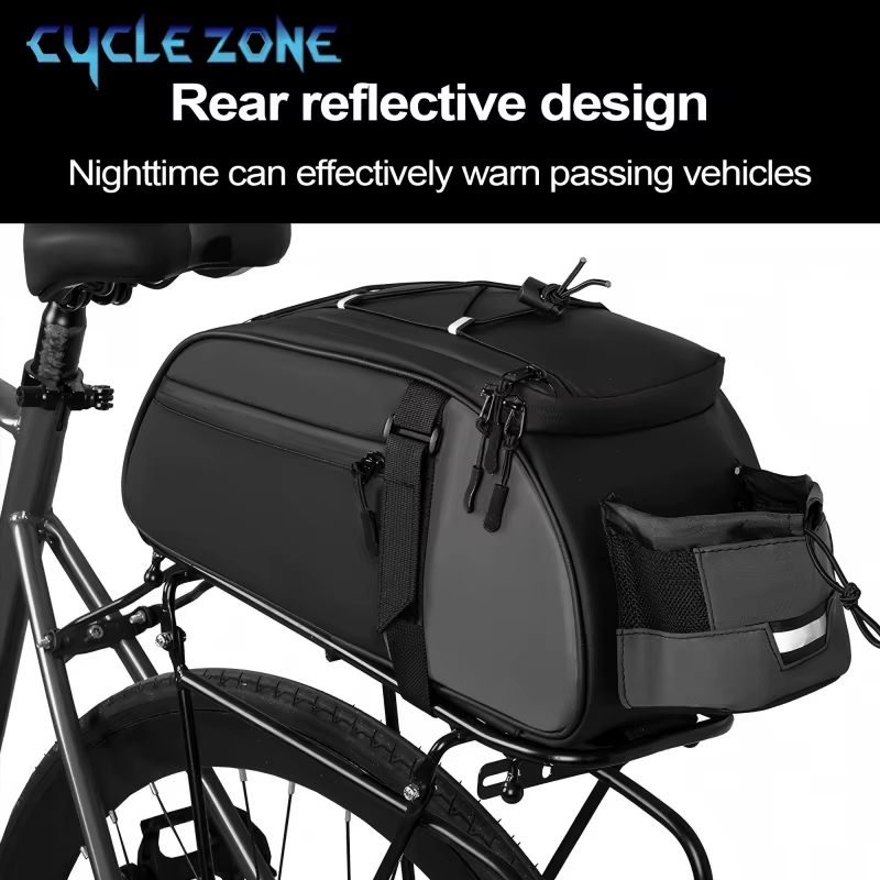 Sac de coffre de vélo grande capacité porte-vélo sacs de siège réfléchissant en plein air cyclisme sac de support