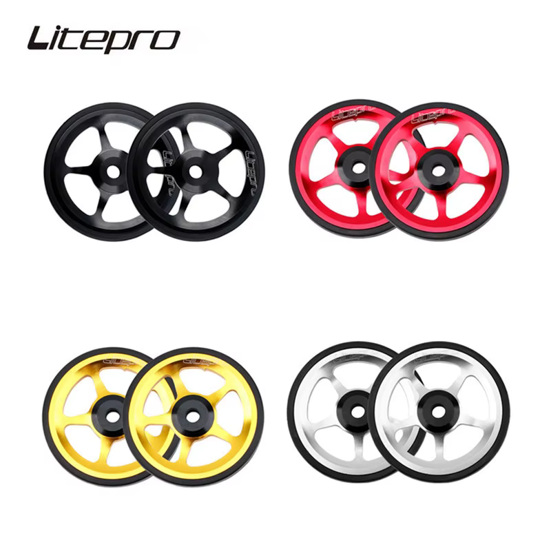 Liteproelite-Roue de poussée facile pour vélo pliant