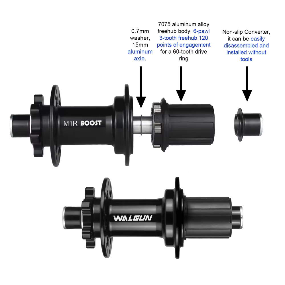 M1 BOOST vtt moyeu de vélo de montagne 28 32 36 trous 110mm 148mm HG MS XD 8 9 10 11 12
