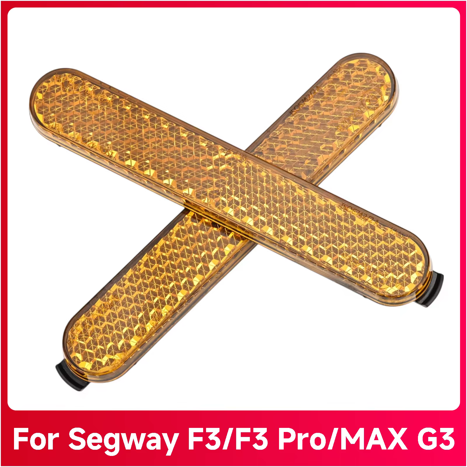Réflecteur latéral pour trottinette électrique Segway MAX G3 F3 F3 Pro F2 F2 Pro E3 E3 Pro GT1 GT2 – Cache de fourche arrière réfléchissant
