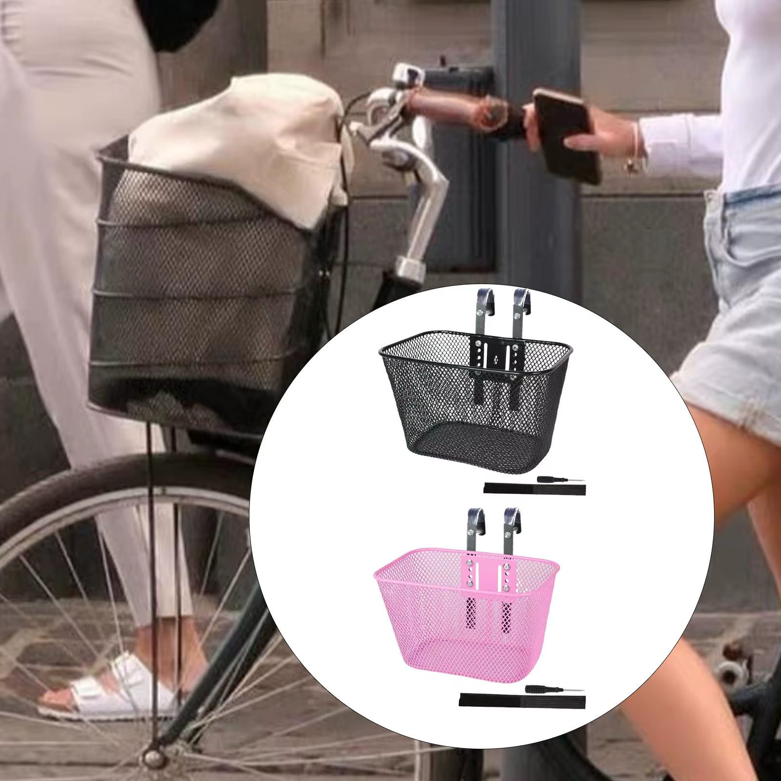 Panier de vélo pour enfants en métal