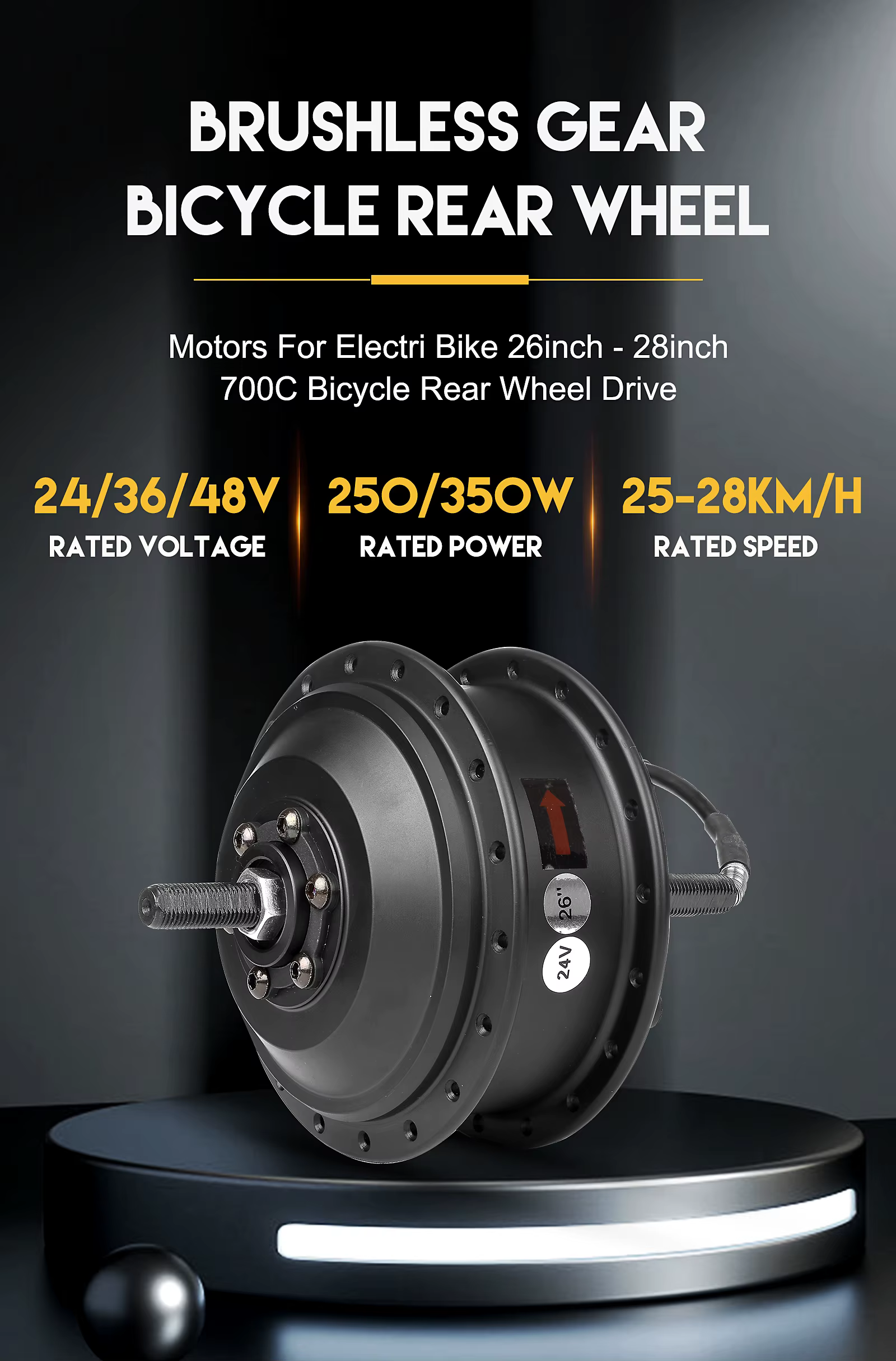 Kit de conversion de vélo électrique avec moteur à moyeu