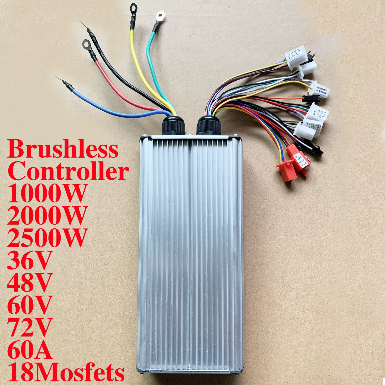 Contrôleur de vélo électrique 48V 60V 72V 2000W/2500W 45A /60A 18