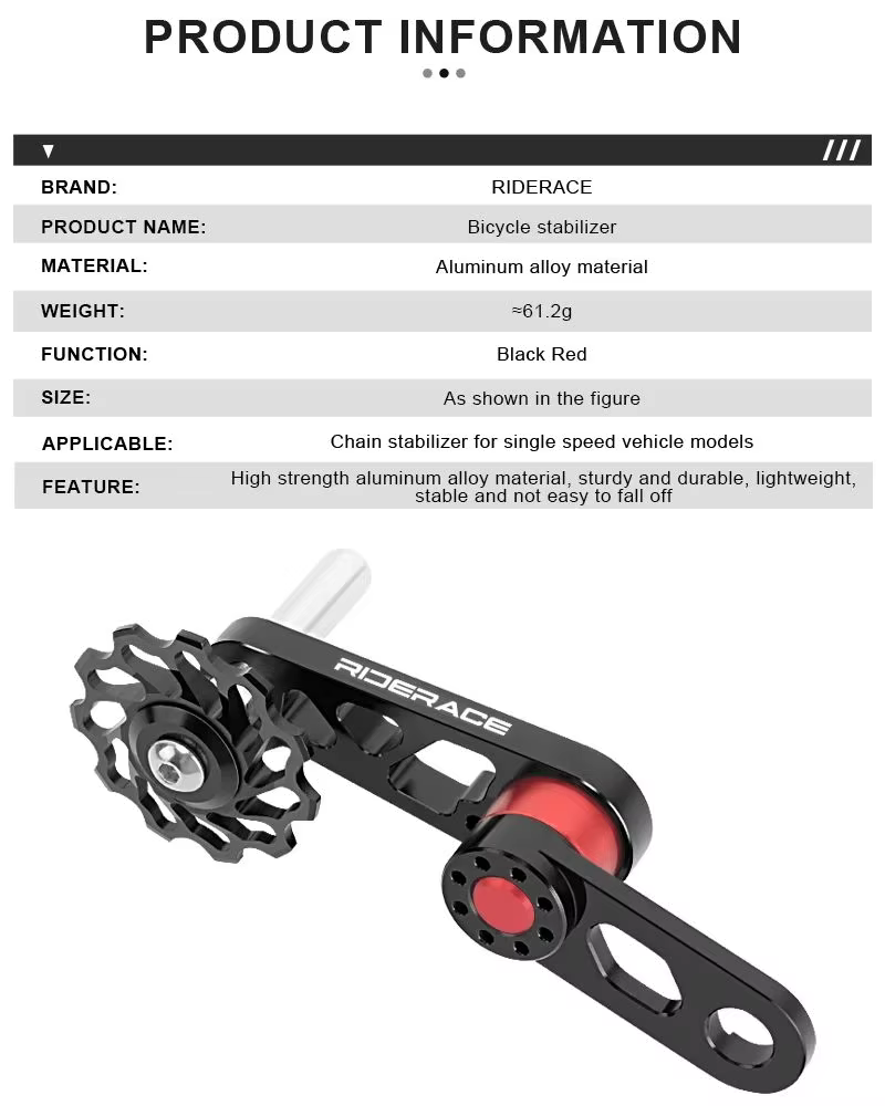 RIDERACE stabilisateur de chaîne de vélo Guide
