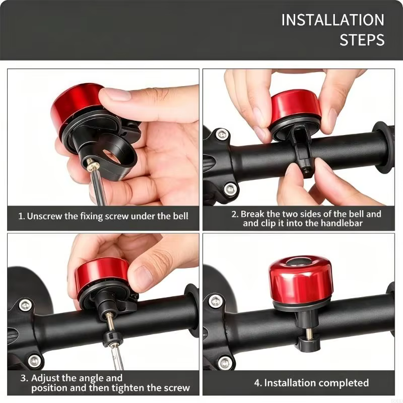 Cloches vélo en alliage d'aluminium avertissement sécurité alarme