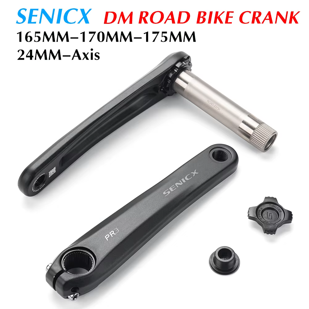 Pédalier de vélo de route SENICX – Bras 165/170/175 mm pour 10/11/12 vitesses | Compatible avec le support inférieur