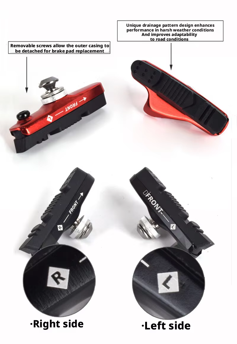 Plaquettes de frein de vélo avec rainure anti-boue