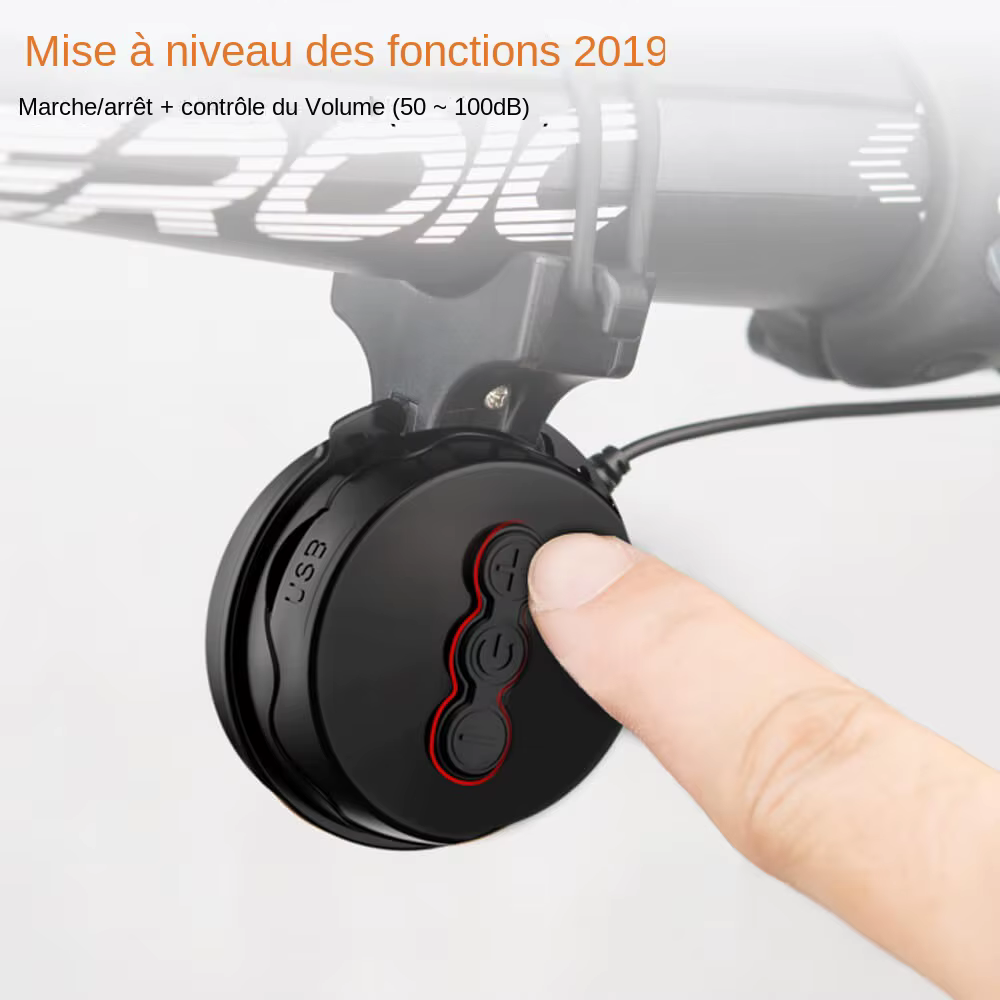 Toptrek vélo cloche électronique Scooter e-bike sirène trompette alarme