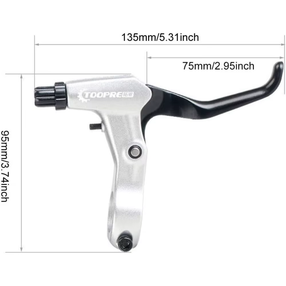 1 paire de leviers de frein de vélo en alliage d'aluminium