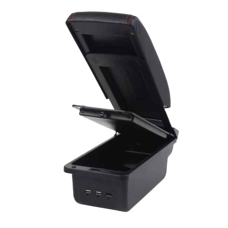 Boîte d'accoudoir de voiture pour Renault Clio 4 Captur Clio 3 III IV avec porte-gobelet, rangement, USB et cendrier – Accessoire