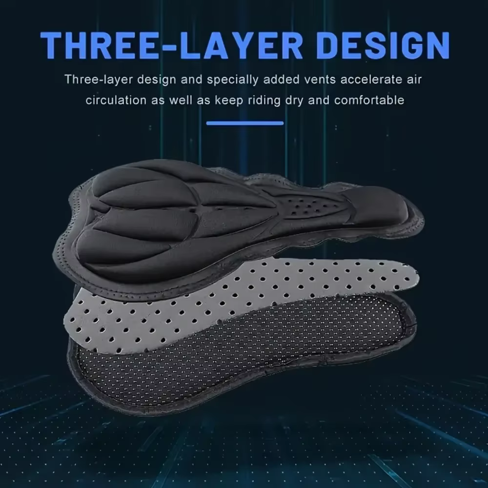Coussin de siège de vélo confortable avec absorption des chocs et design 3D respirant