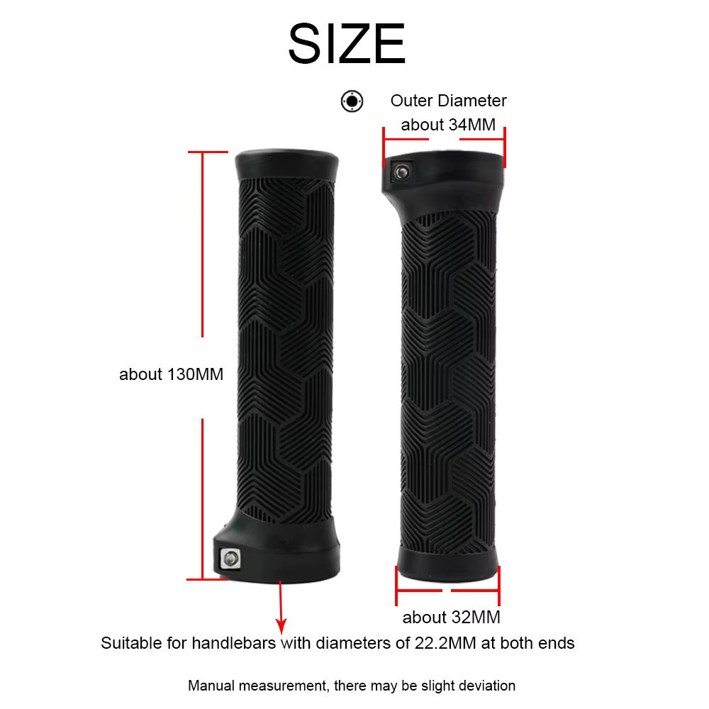 Poignées de guidon de vélo en caoutchouc ODI 130 mm antidérapantes