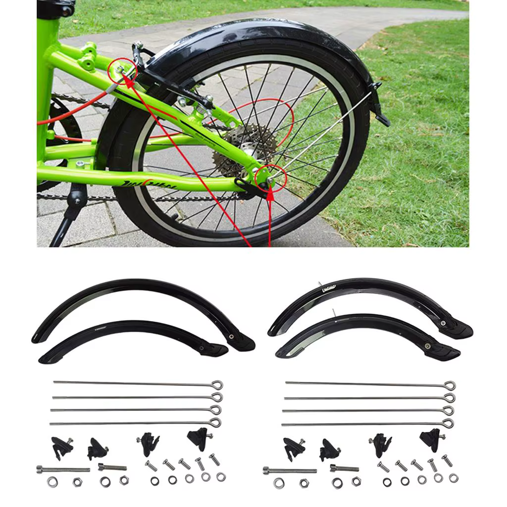 Garde-boue de vélo pliant de 14 pouces
