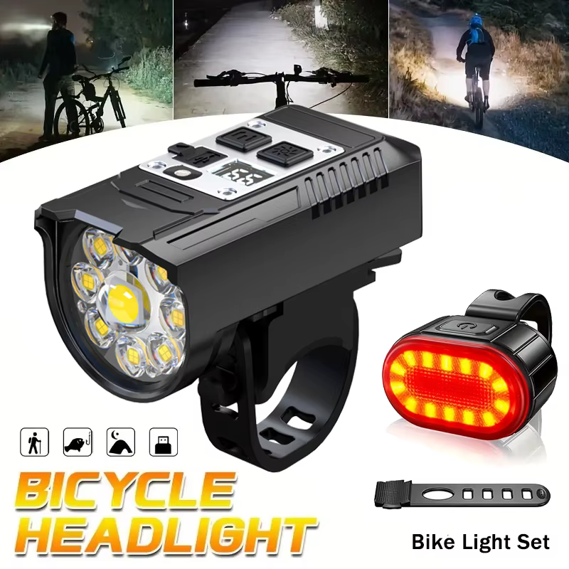 Phare de vélo 9 LED feu avant