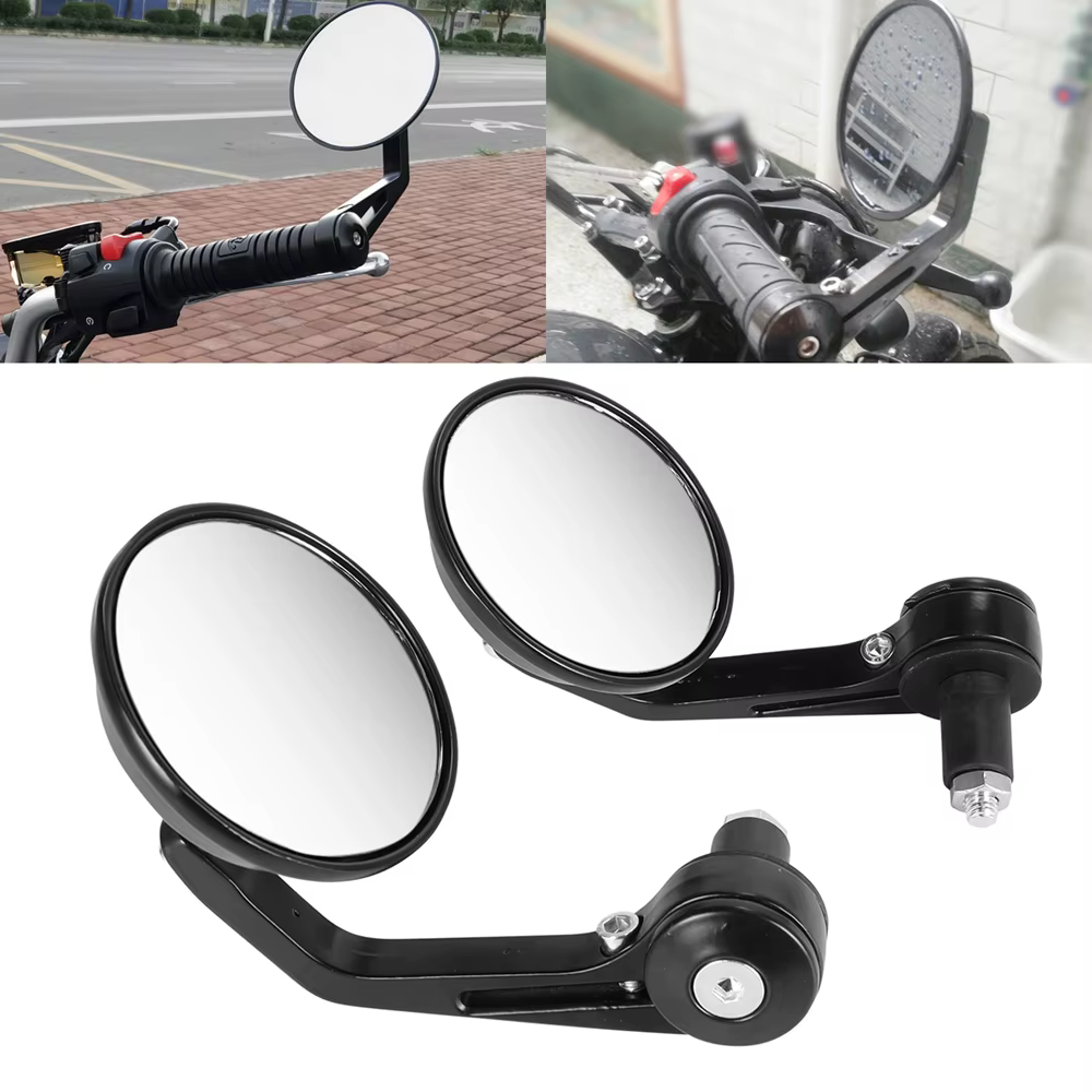 Accessoires de Moto 7/8 "rétroviseurs arrière d'extrémité de barre ronde pour café Racer