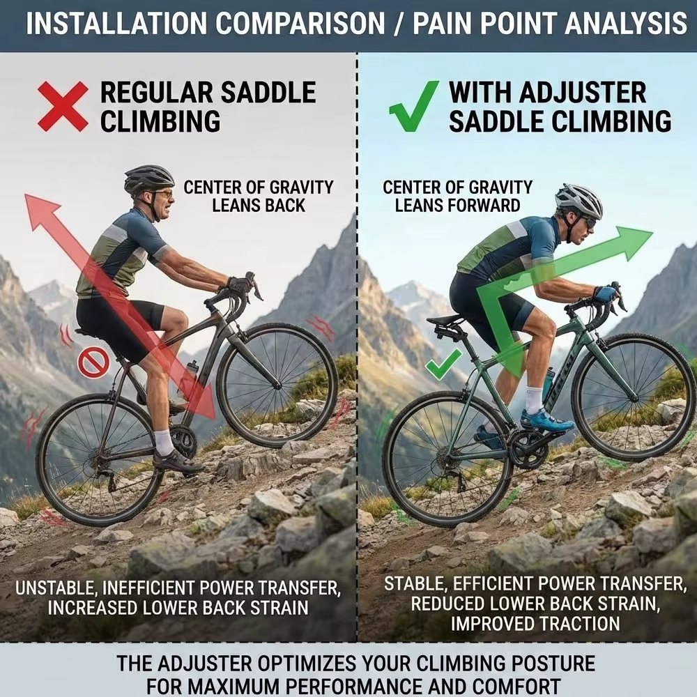 Système de réglage rapide de l'inclinaison de la selle VTT – Commutateur d'angle