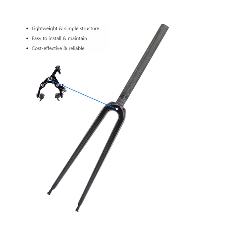 Nouvelle fourche de vélo de route en fibre de carbone