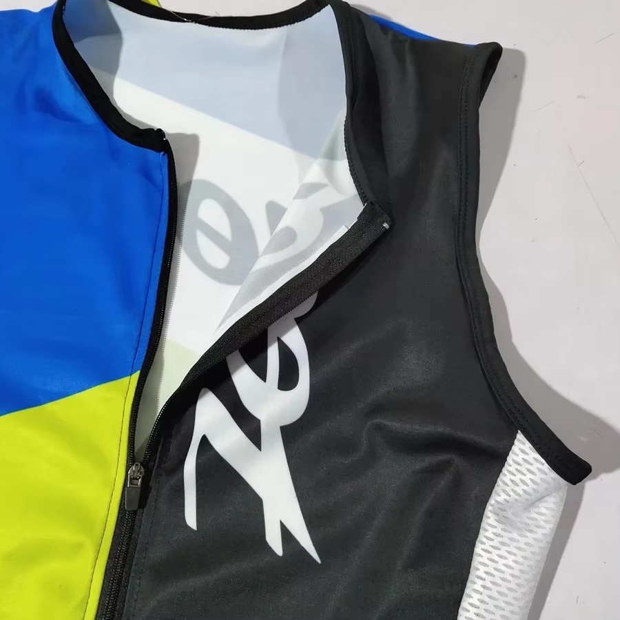 Zootekoi hommes cyclisme Triathlon sans manches respirant serré été VTT vêtements