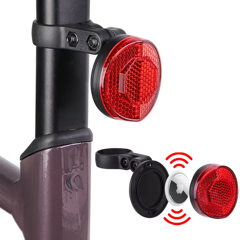 Support de feu arrière réfléchissant antivol de positionnement Airtag caché de vélo pour Apple