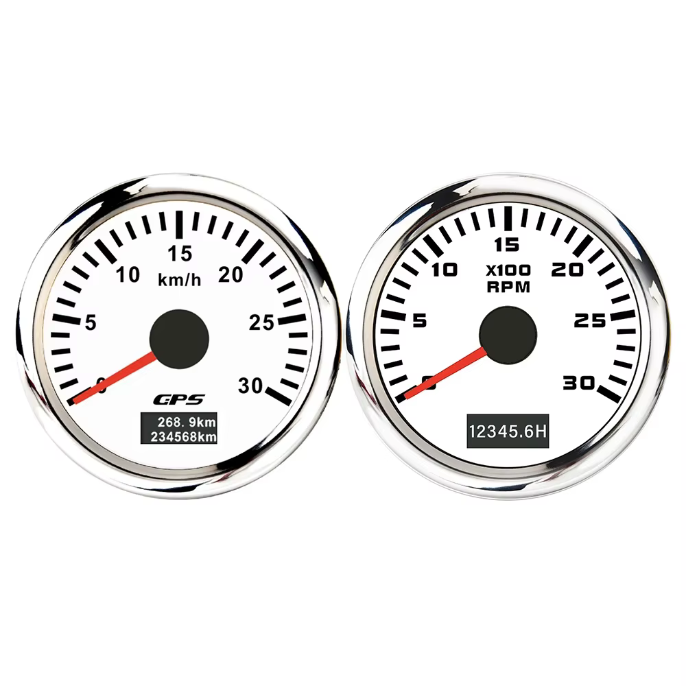 ELING – compteur de vitesse GPS universel 52mm 0-60 km/h 80 kmh 120 km/h + tachymètre 4000 tr/min 6000 tr/min avec rétro-éclairage pour voiture bateau camion 9-32V