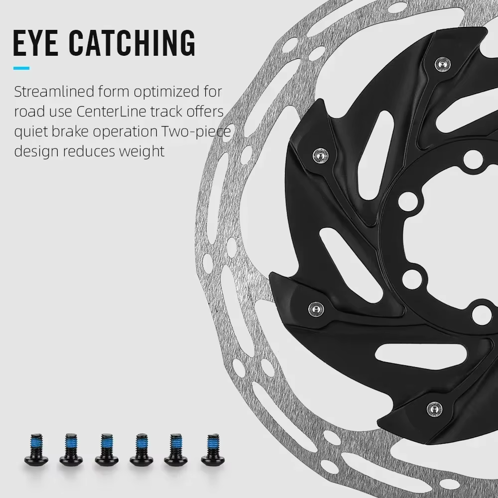 2025 RYET Rotors de frein de vélo 6 boulons et verrouillage central 140mm/160mm pièces
