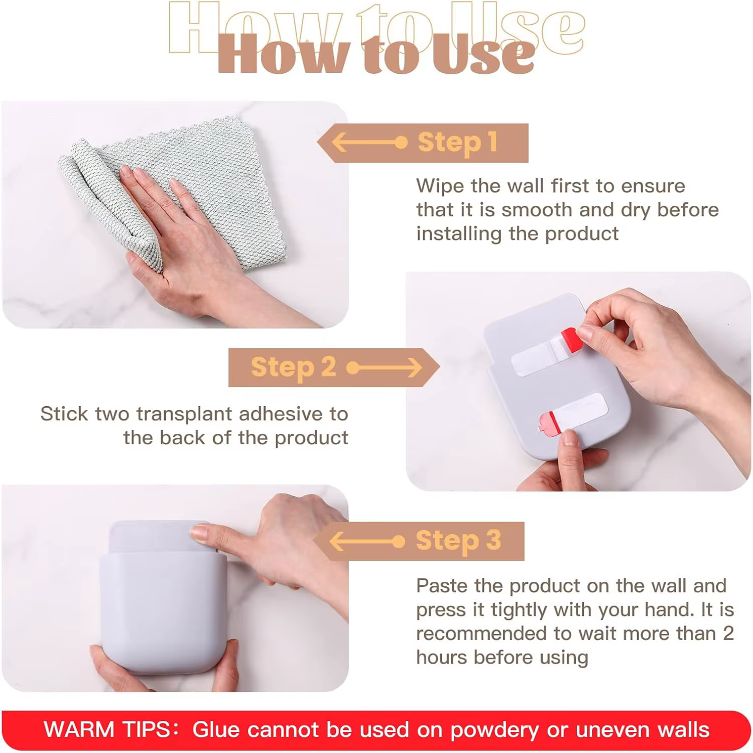 Boîte de rangement murale, support de prise de téléphone portable, support de télécommande, étui organisateur de rangement pour climatiseur TV