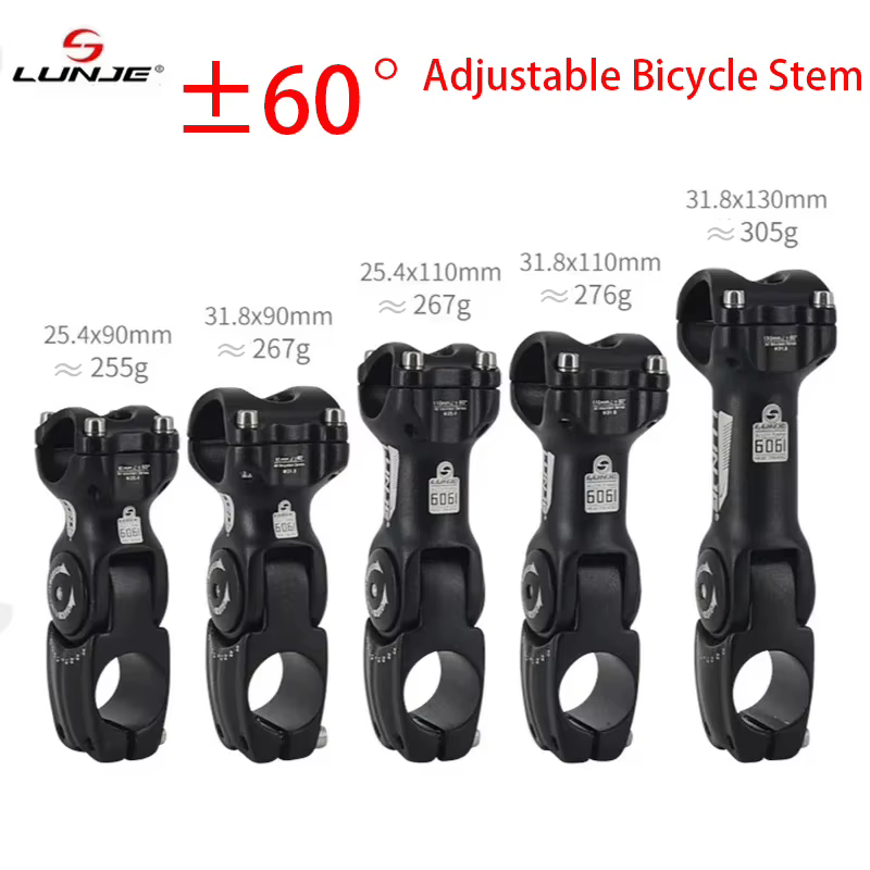 Potence ajustable pour guidon de vélo de route et VTT