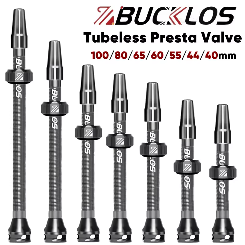 BUCKLOS 40mm vannes de vélo Tubeless 44mm