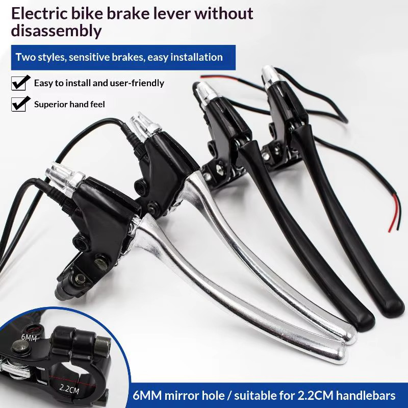 Leviers de frein en alliage d'aluminium pour vélo électrique