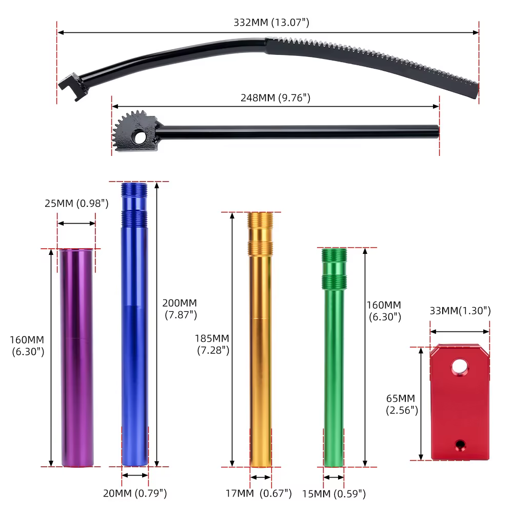 Kit d'outils de changement de pneus pour moto tout-terrain