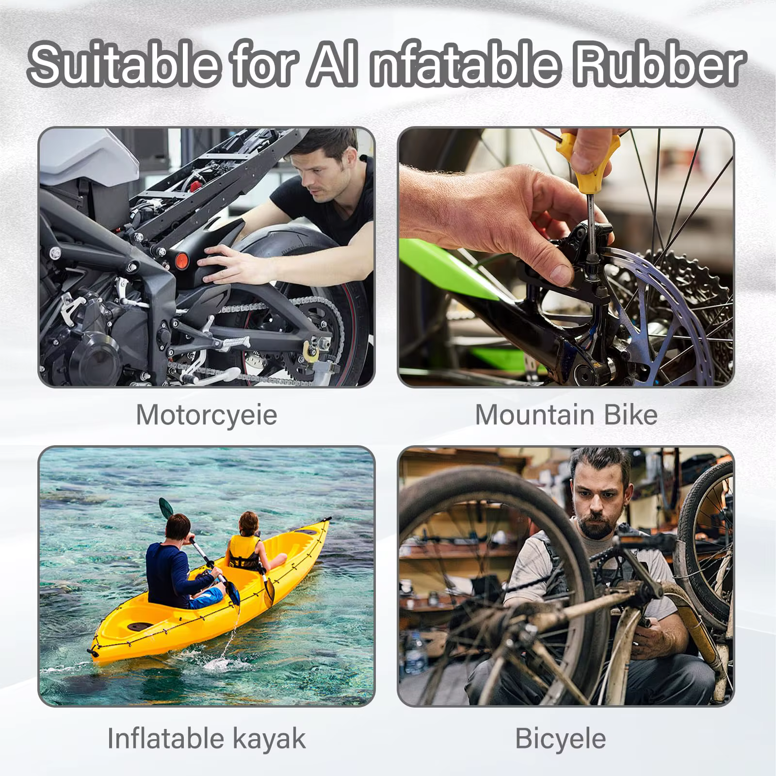 Kit de réparation de pneus de vélo – Étui portable avec patchs et outils pour vélos