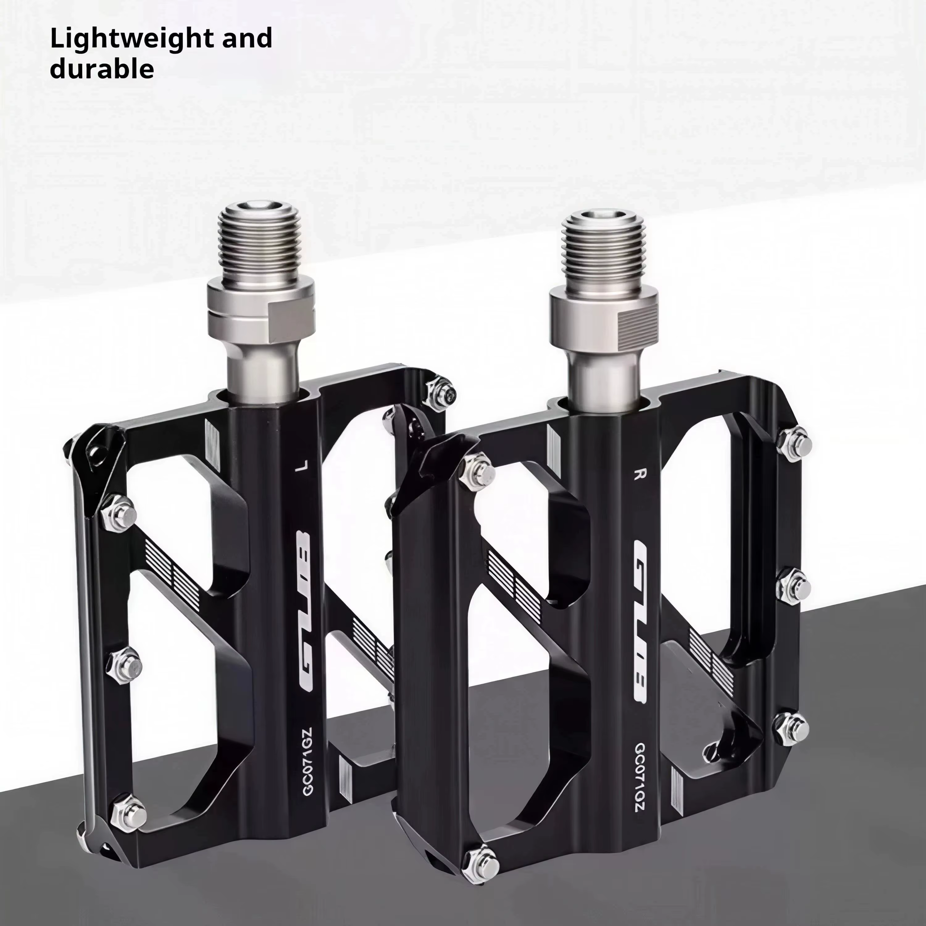 Pédales de vélo de route VTT GUB 071GZ à 3 roulements, en alliage d'aluminium, antidérapantes, plateforme légère et durable pour le cyclisme