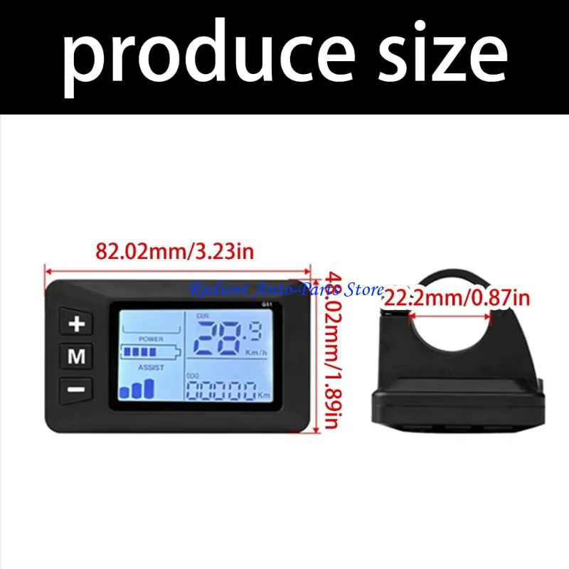 Compteur vitesse LCD T3EF G51 pour scooter électrique vélo avec connecteur étanche