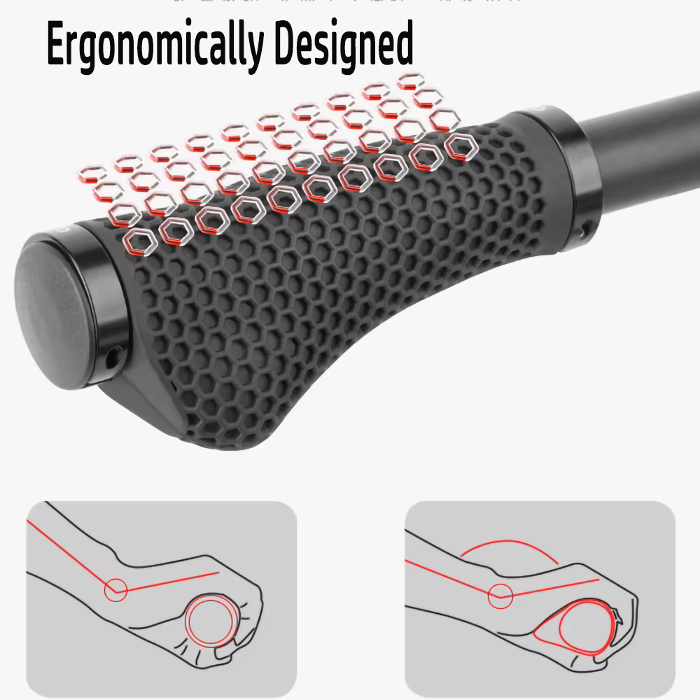 Promend GR-502E Vélo Poignées VTT Route En Caoutchouc Guidon Couvre 3D Absorption Des Chocs Antidérapant