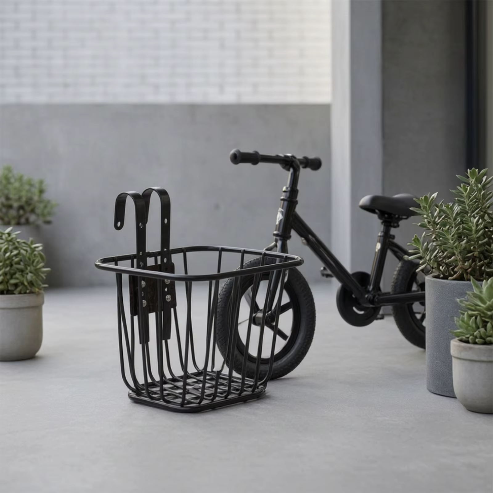 Panier de vélo avec matériel de fixation, panier avant à accrocher, compact et robuste pour enfants, balades en quartier, excursions scolaires