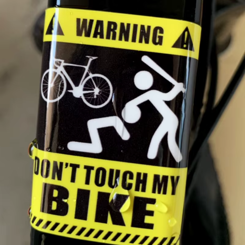 Autocollant en iode drôle WhatsApp 'T TOUCH MY BIKE
