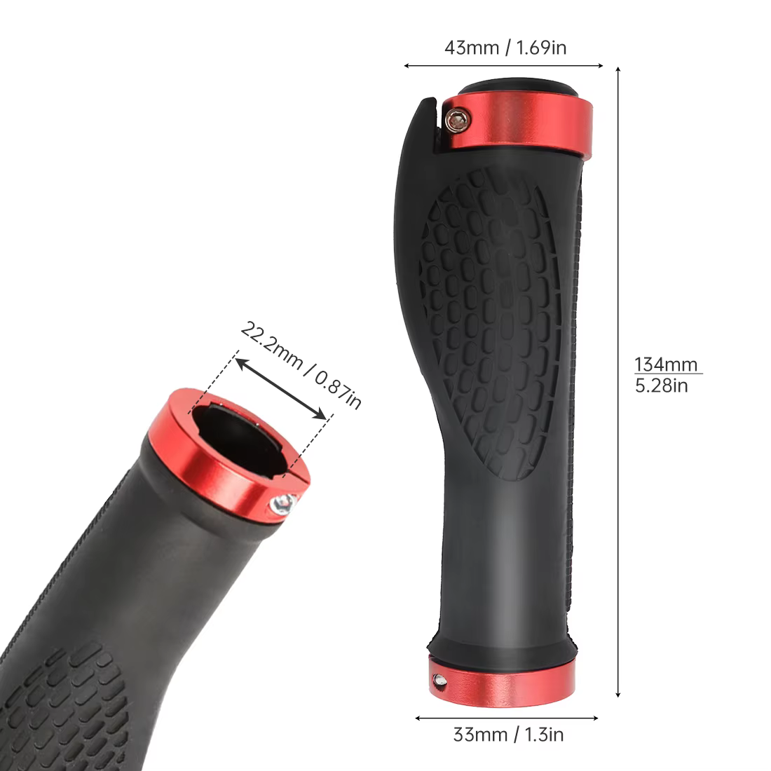 1 paire de guidons de vélo de montagne confortables et portables